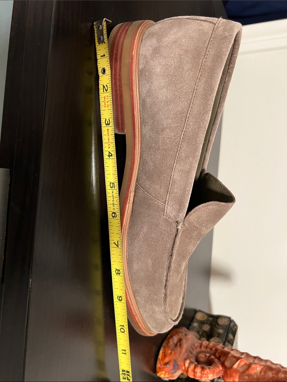 Vince Taupe Suede Slip-On Loafers - Picture 8 of 8